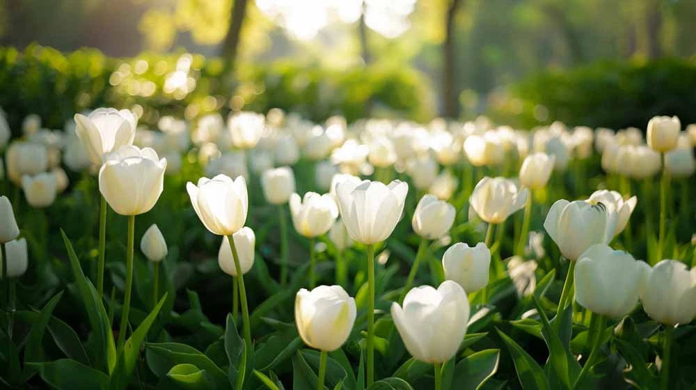 Weiße Tulpen - Biosamenmix