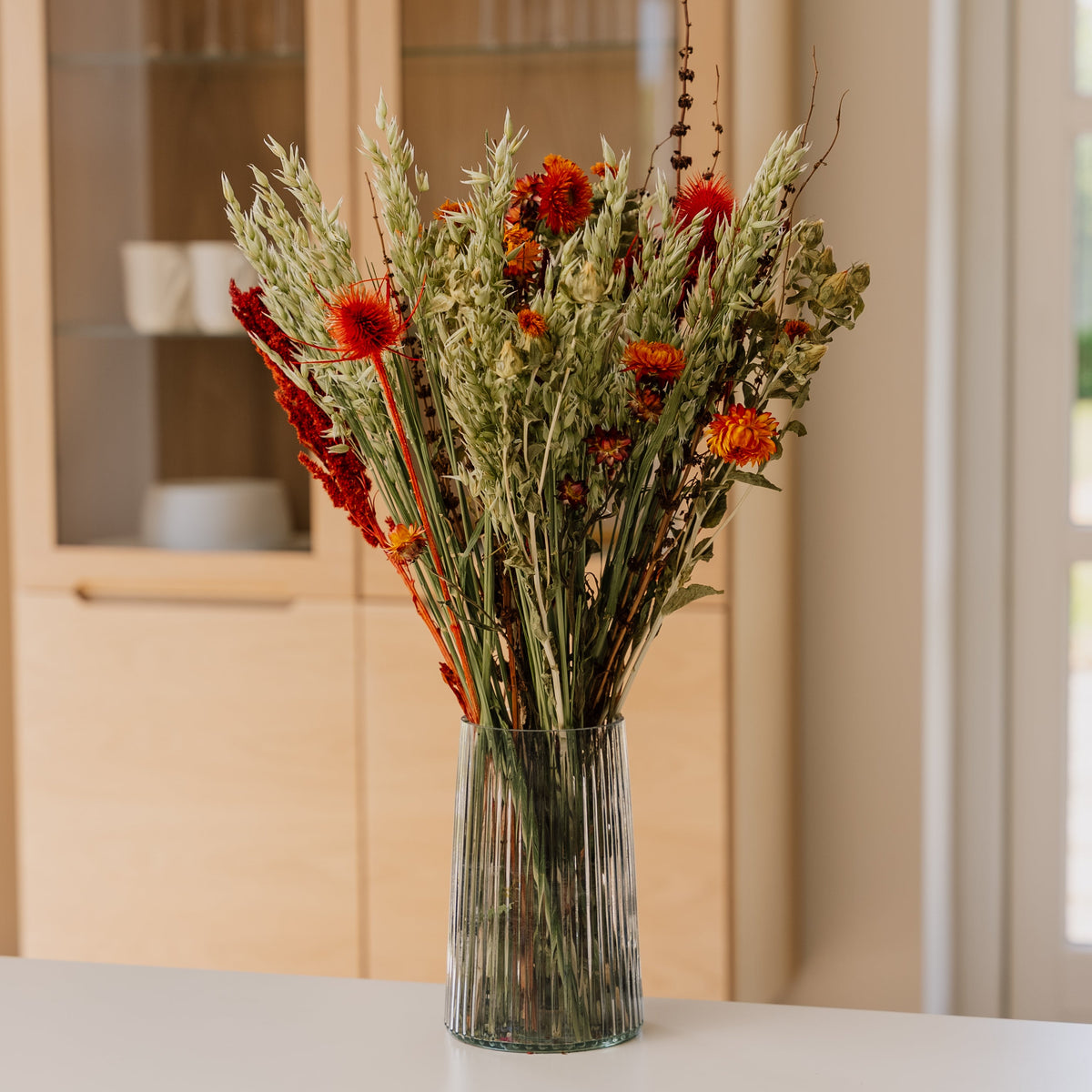 Ewiger Blumenstrauß, Mondschein, 55 cm – Getrockneter Blumenstrauß für dein Zuhause