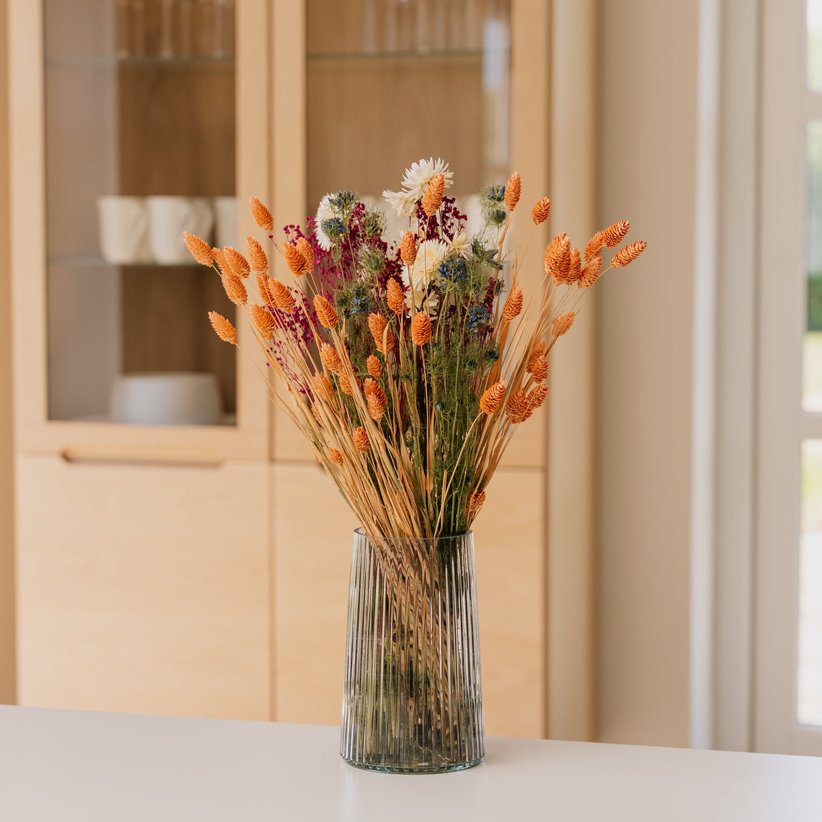 Ewiger Blumenstrauß, Glanz, 50 cm – Getrockneter Blumenstrauß für Ihr Zuhause