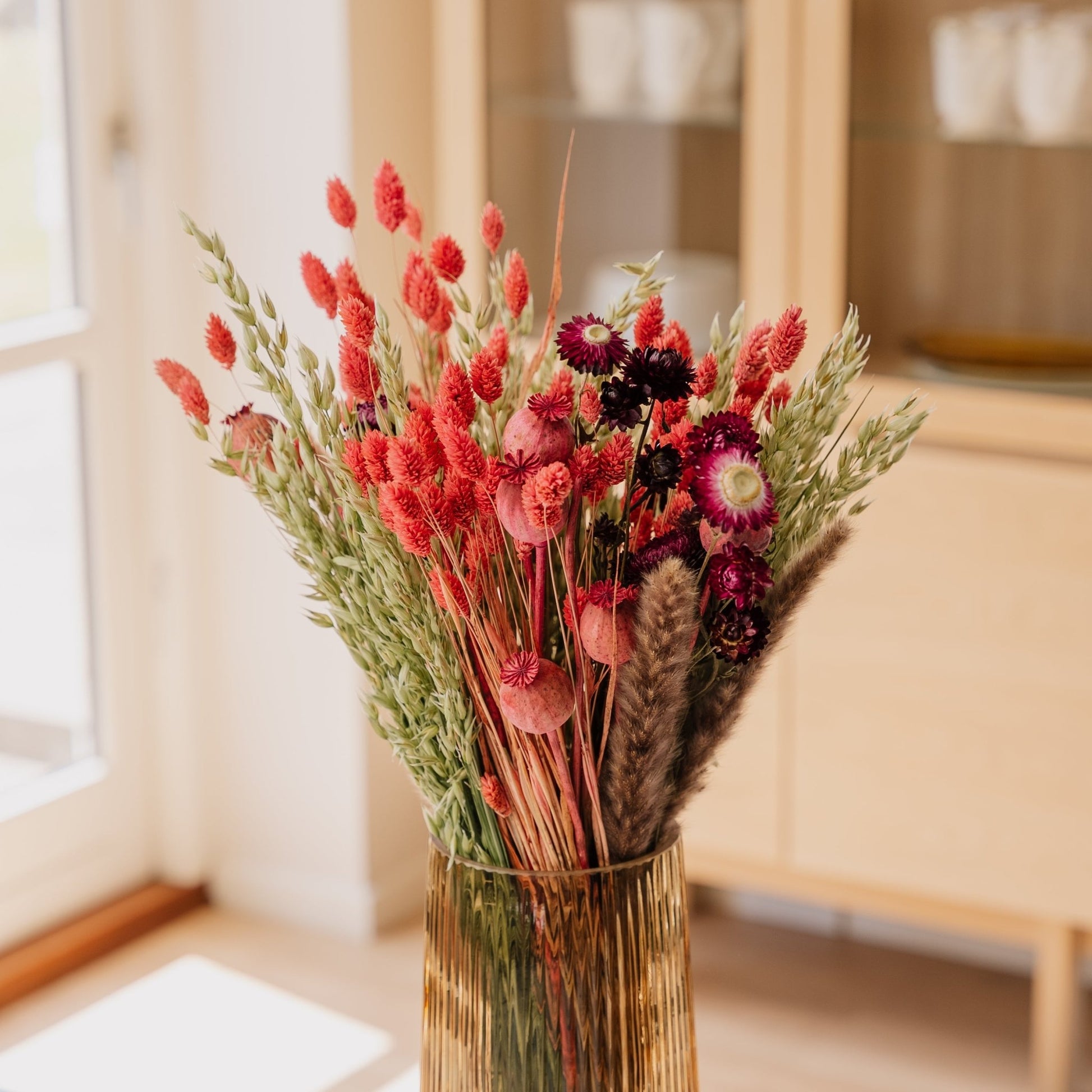 Ewiger Blumenstrauß, Sonnenschein, H: 55 cm