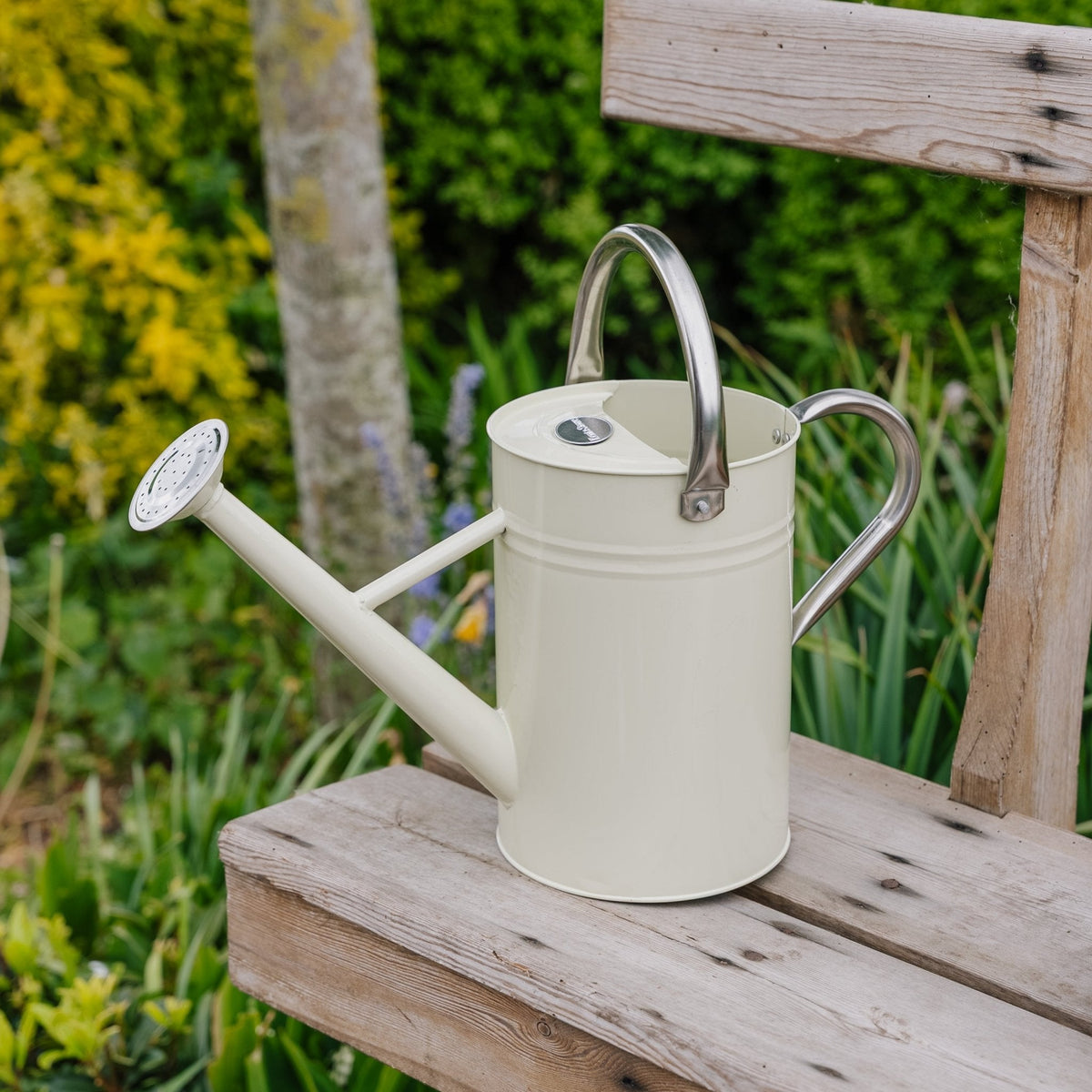 Metallgießkanne, 4,5 l, Vintage-Creme – präzises Gießen