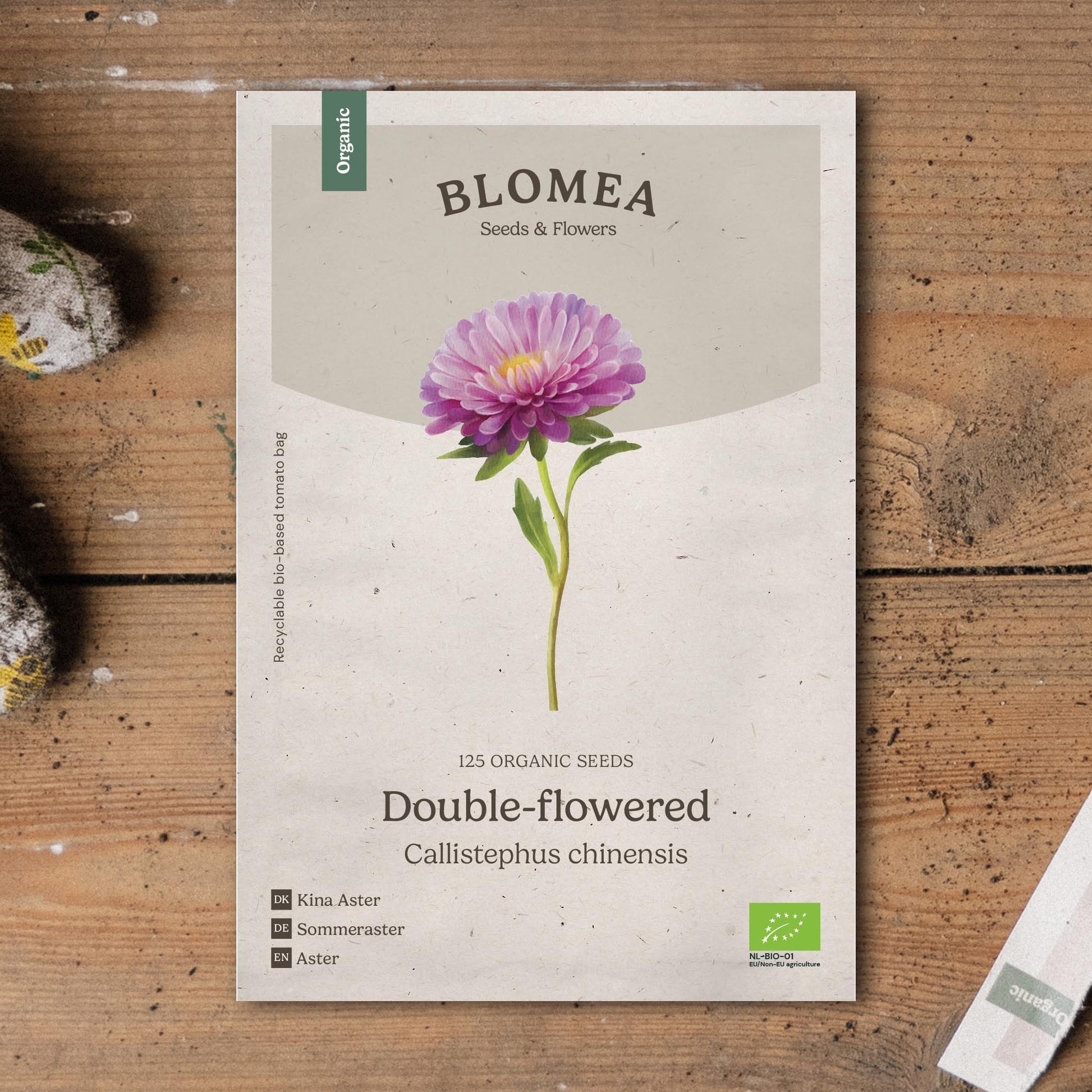 Kina Aster Frø 'Dobbeltblomstret' - 125 Økologiske frø