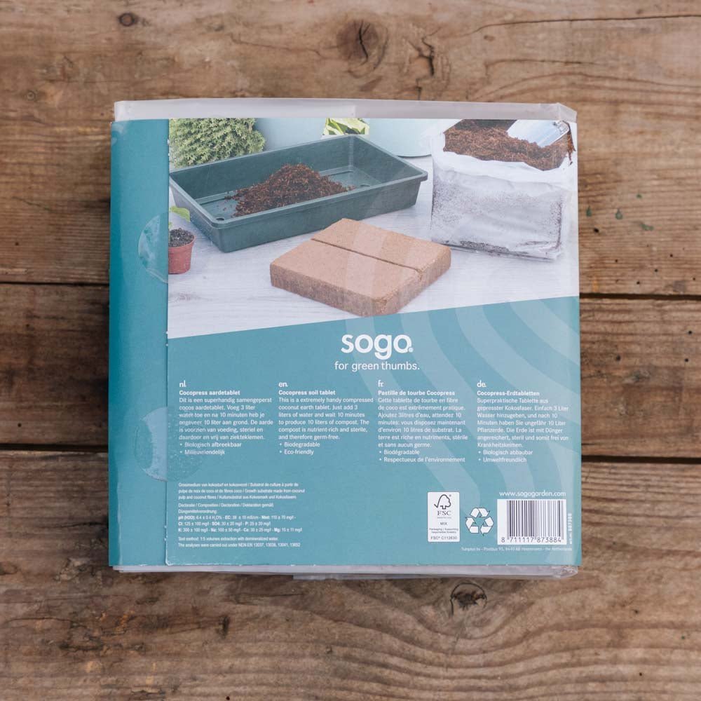 Kokoserde 10 Liter, 18x18 cm