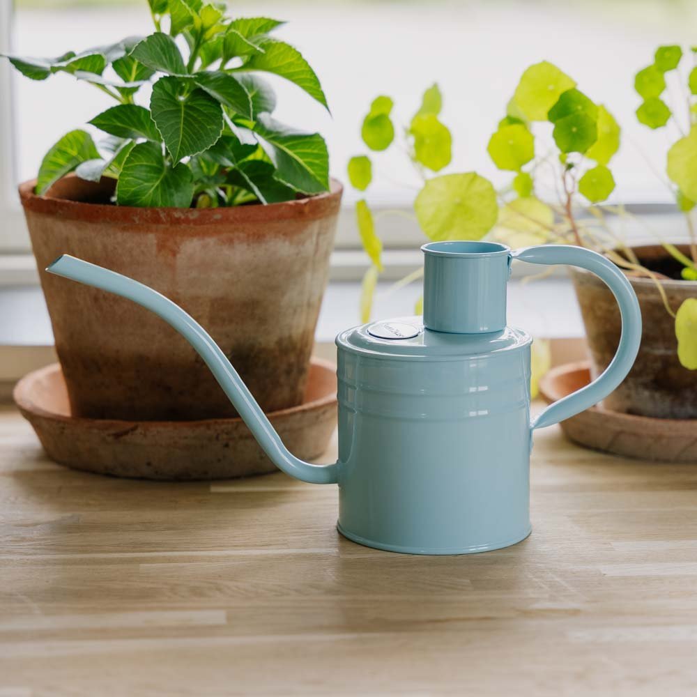 Metall Gießkanne für den Innenbereich, 1 L, himmelblau