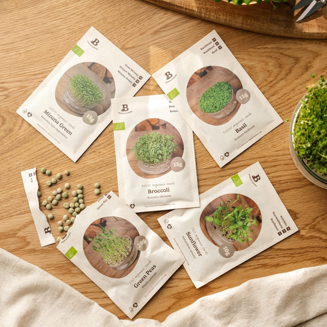 Microgreenbox - 5 Tüten Biosamen
