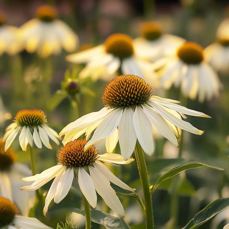 Purpursolhat frø 'White Swan' - 20 Økologiske Frø