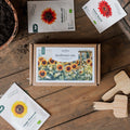 Sonnenblumenbox - 12 Päckchen Biosamen