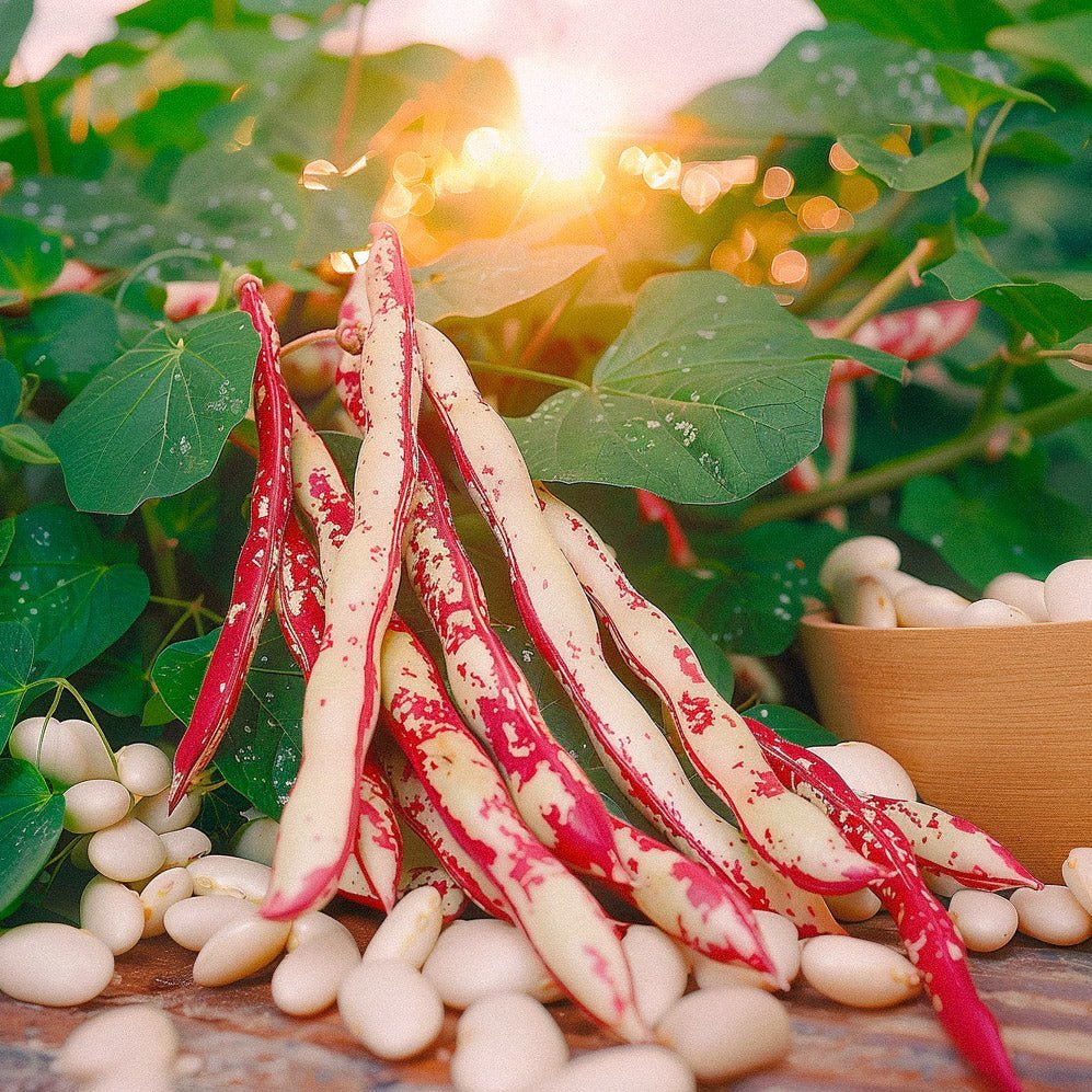 Stangenbohnen Samen 'Stokkievitsboon' - 8 Biosamen