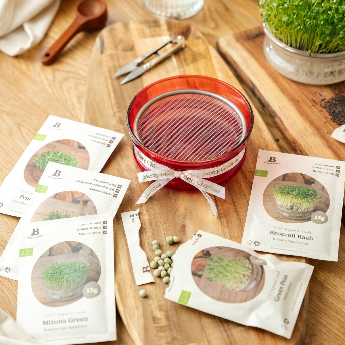 Weihnachtspaket für Microgreens - 5 Beutel Bio-Samen