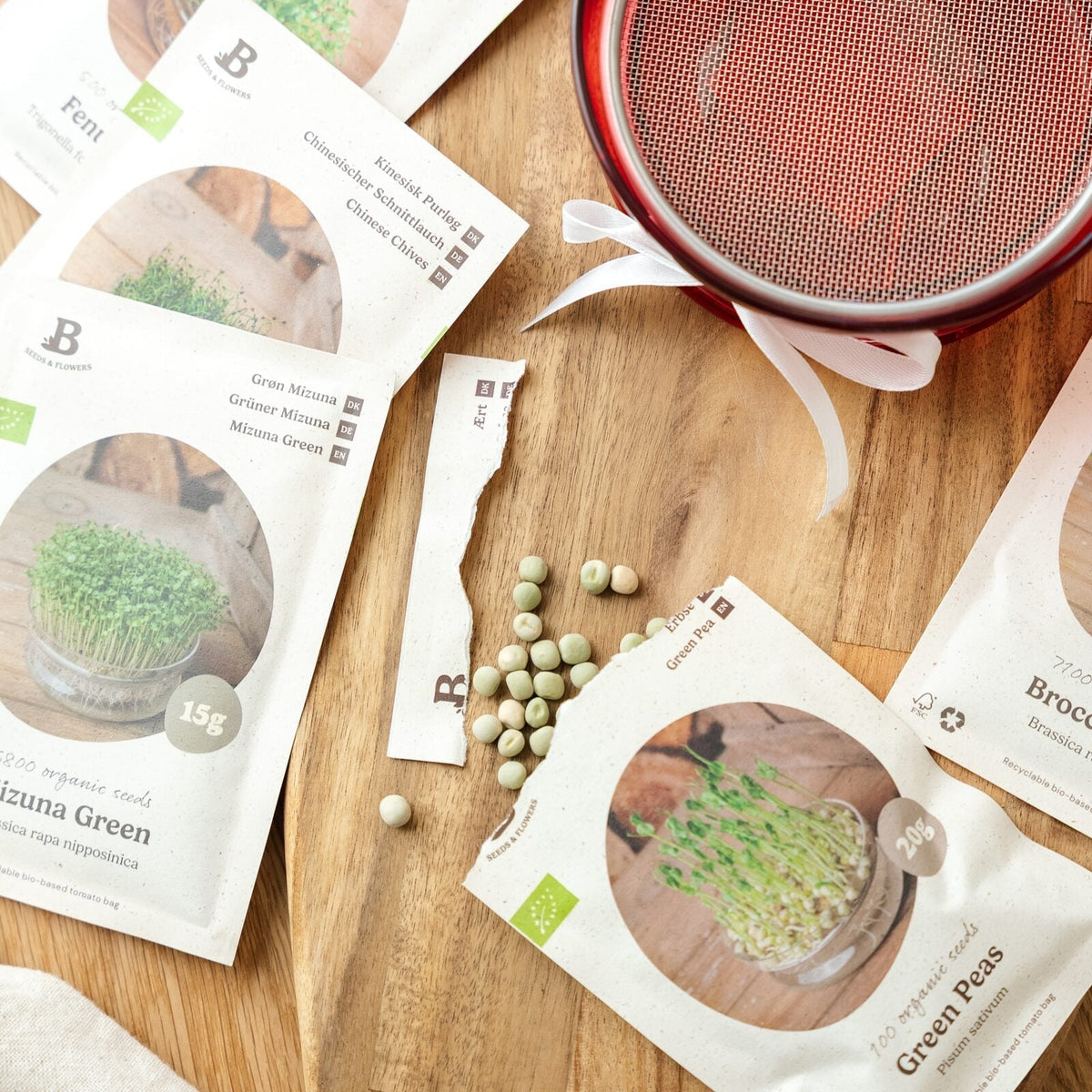 Weihnachtspaket für Microgreens - 5 Beutel Bio-Samen