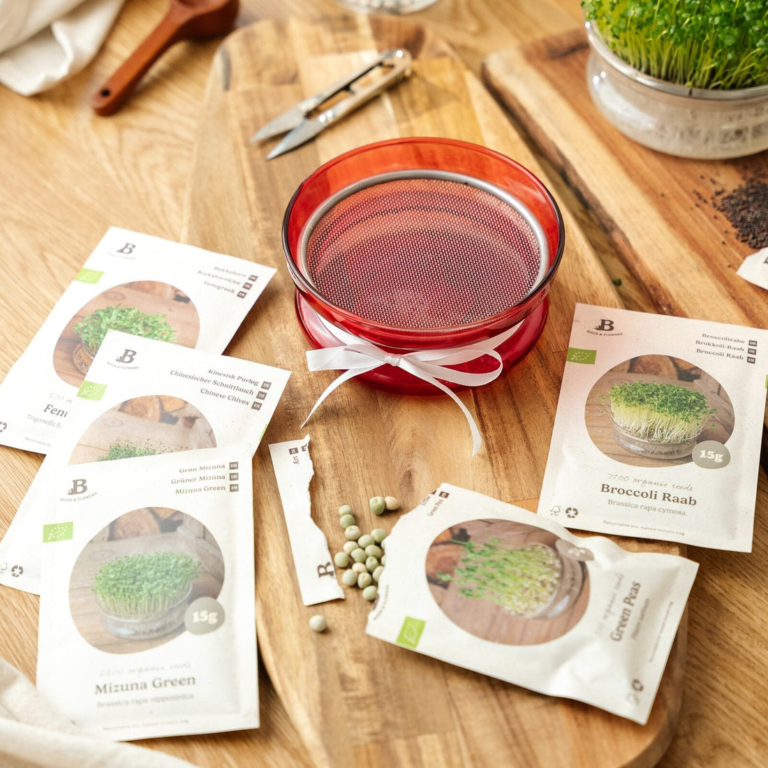 Weihnachtspaket für Microgreens - 5 Beutel Bio-Samen